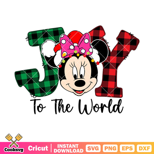 Minnie christmas joy to the world svg