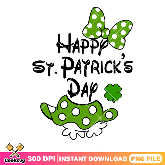Minnie clother happy st patrick day png, happy st patrick day png
