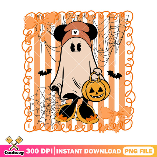 Minnie cosplay ghost png, disney minnie png, halloween art png