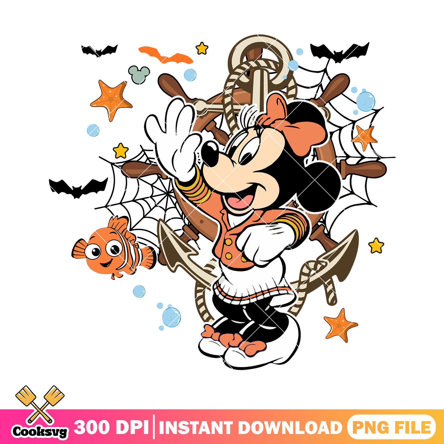 Minnie cosplay sailor png, halloween cartoon png, minnie disney png
