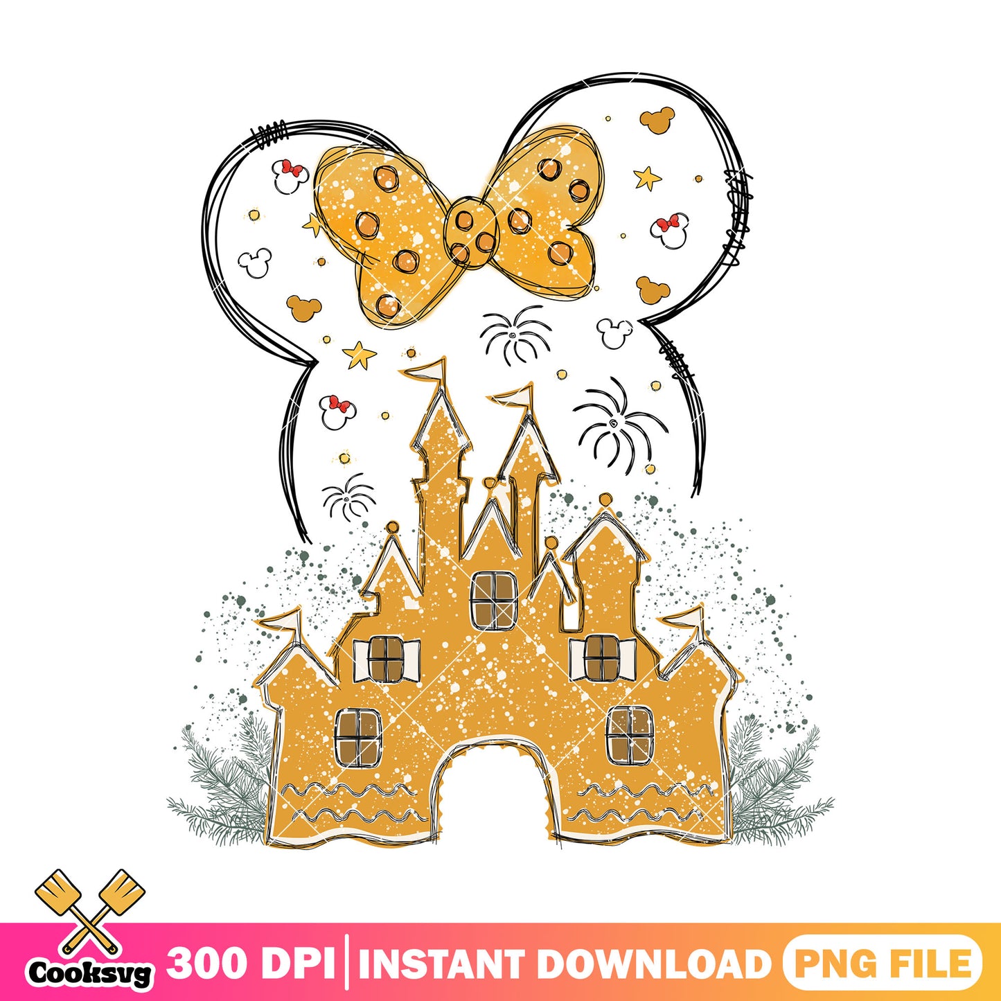 Minnie castle disney yellow png