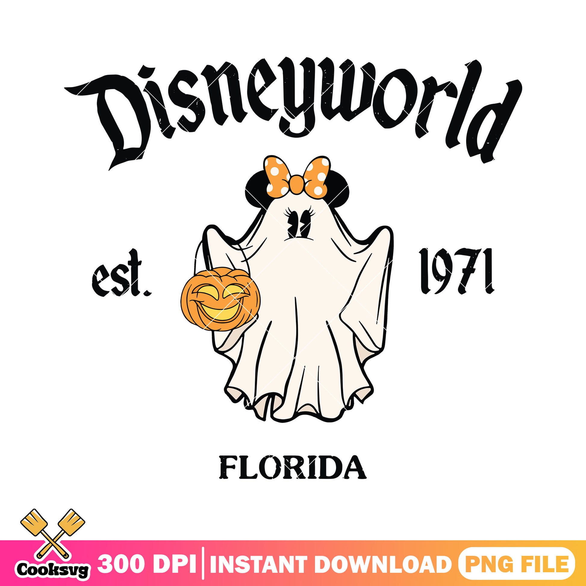 Minnie florida 1971 png, disney world png, halloween drawing png