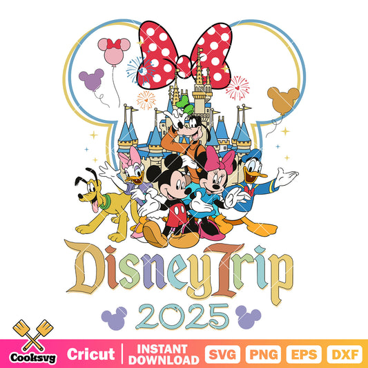 Minnie friends disney trip 2025 png file, disney trip 2025 png