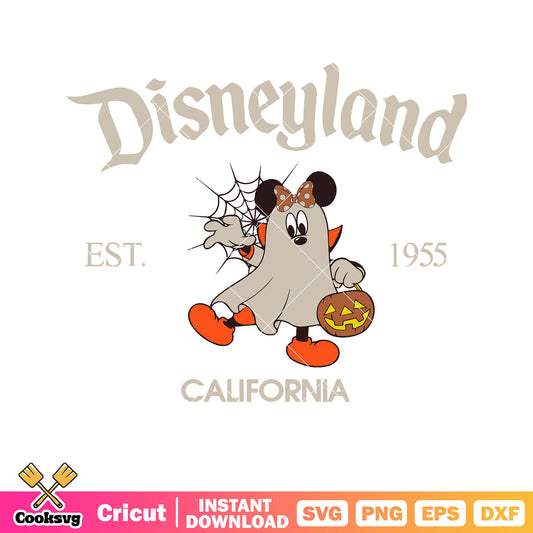 Minnie ghost disneyland halloween svg