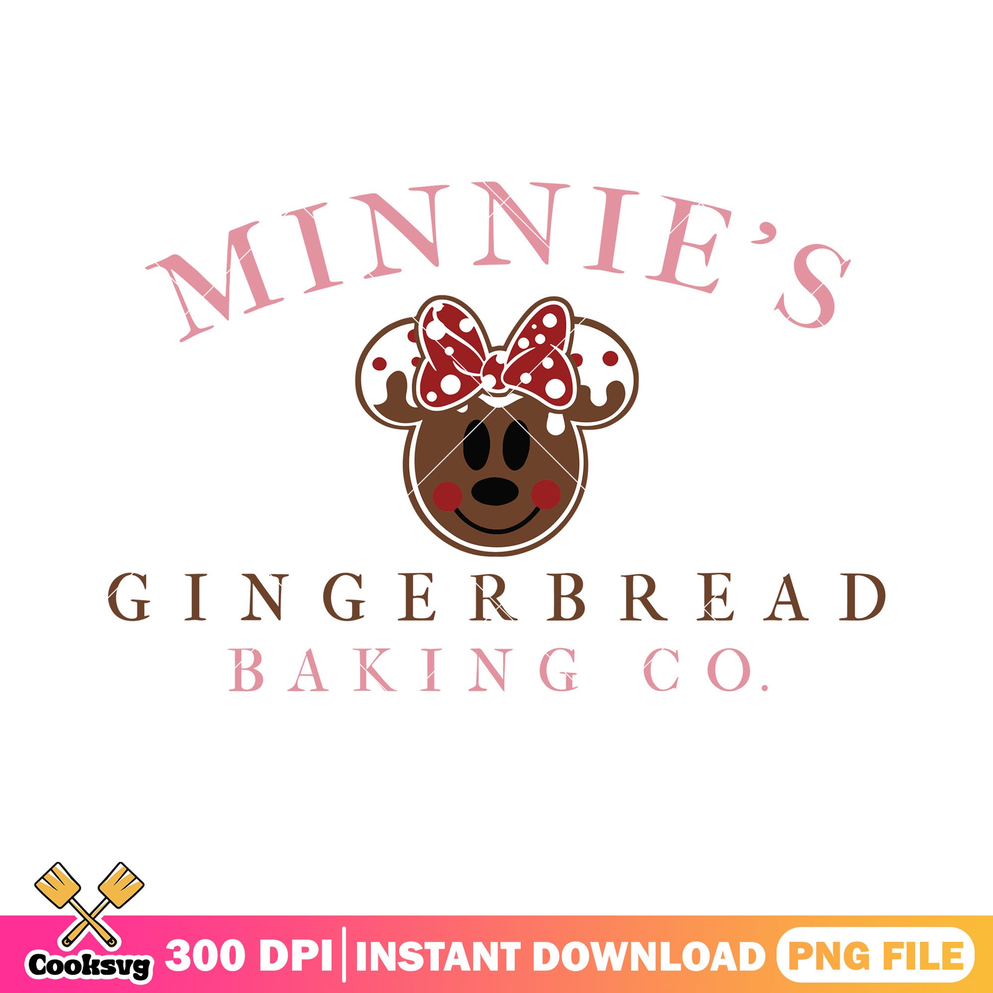 Minnie gingerbread baking co png, disneyland png, minnie mouse png