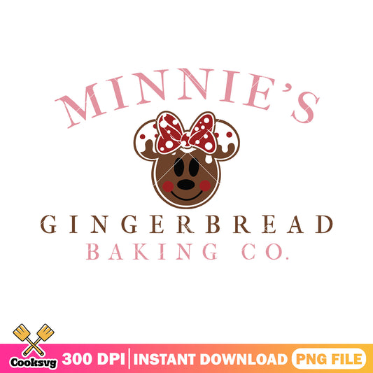 Minnie gingerbread baking co png, disneyland png, minnie mouse png