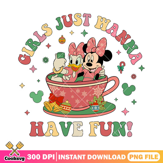 Minnie girls just wanna have fun png