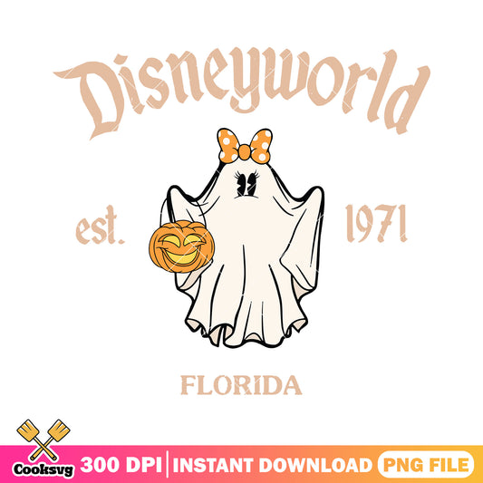 Minnie halloween 1971 png, walt disney png, halloween spirit png