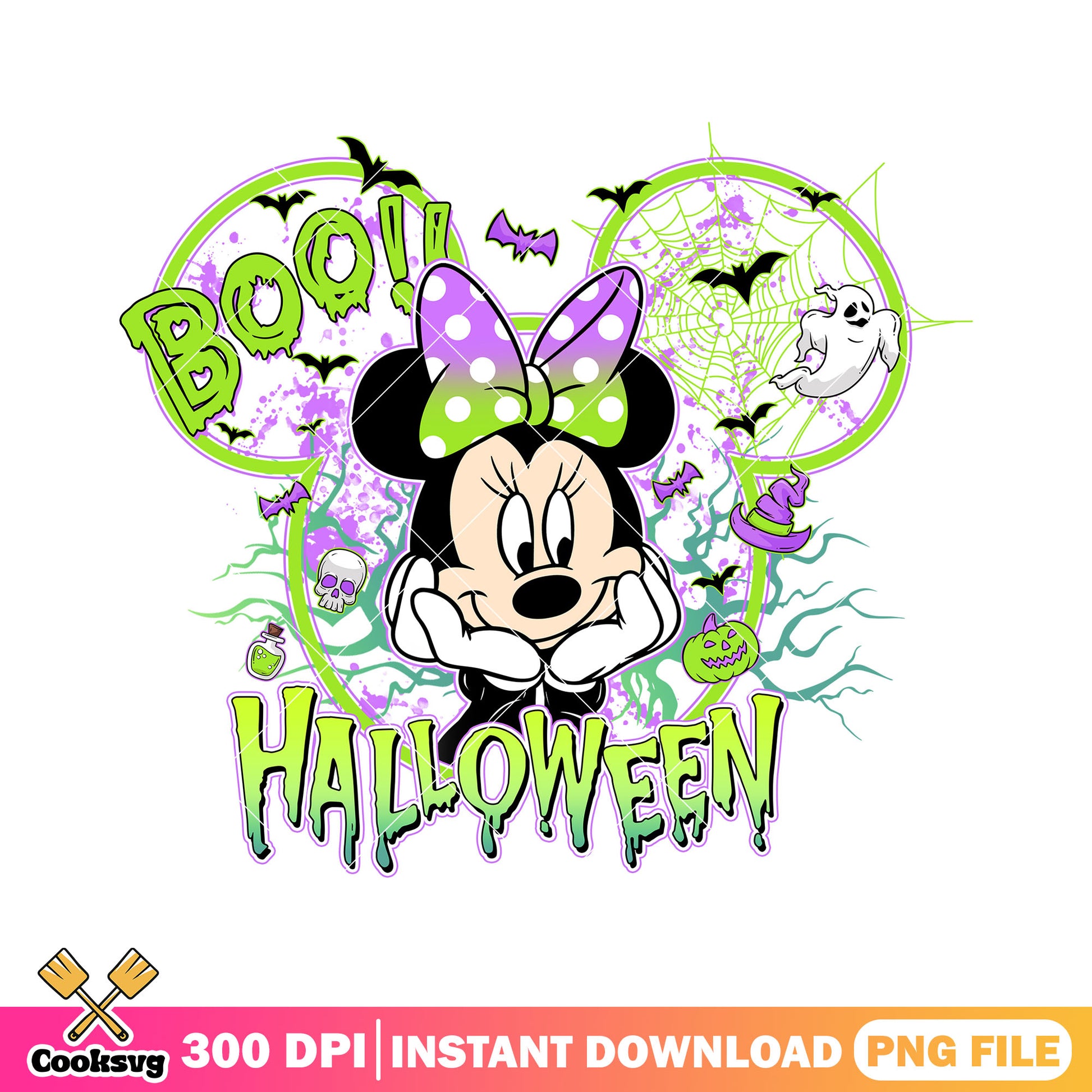 Minnie halloween design png, minnie halloween png, disney minnie png
