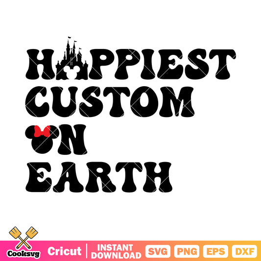 Minnie happiest custom on earth svg, mickey castle svg, disney mickey svg
