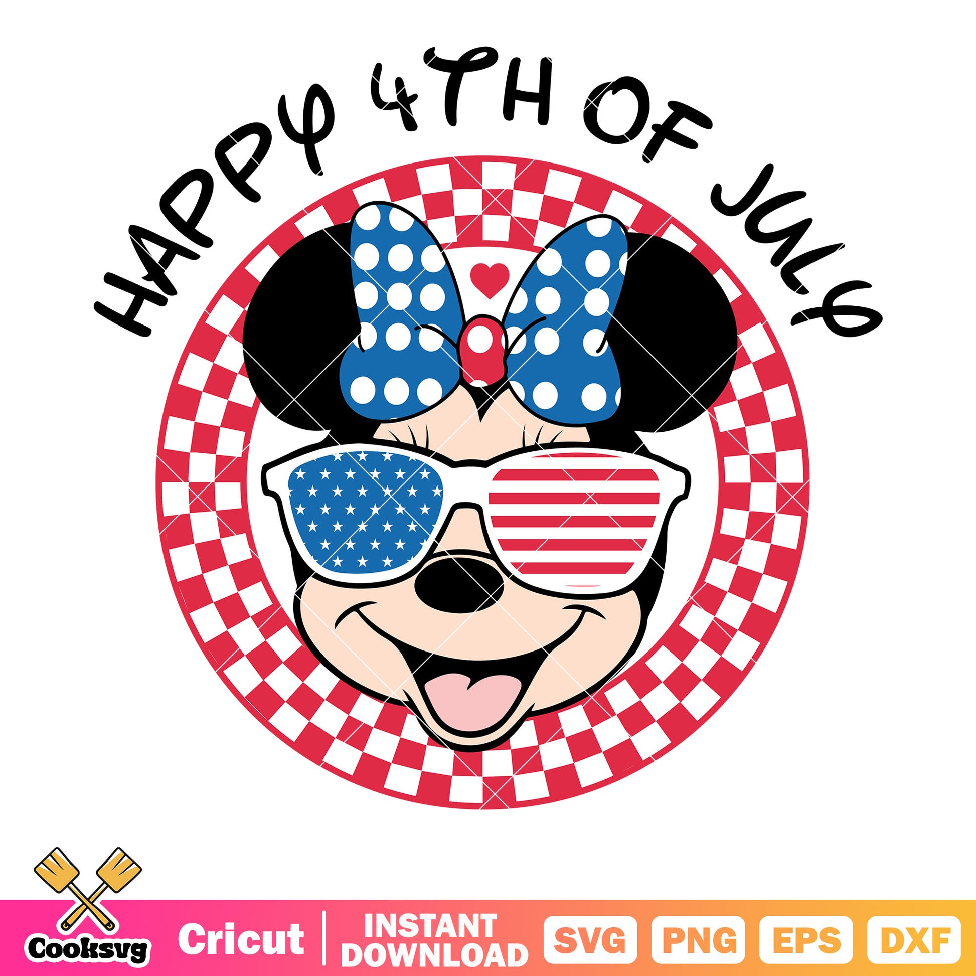 Minnie happy 4th of july svg, disney 4th of july svg​, happy 4th of july shirts​ svg