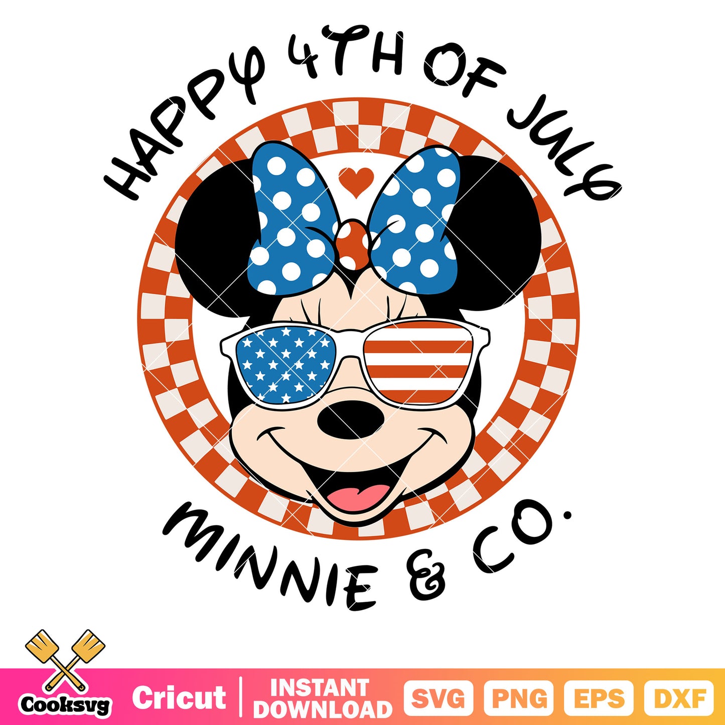 Minnie head 4th of july hat svg, 4th of july hats​ svg, disney 4th of july svg