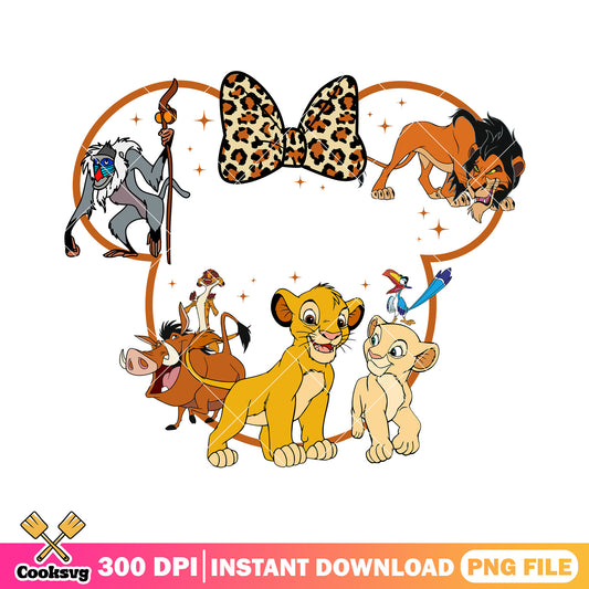 Minnie head and simba friends png, simba friends png, mufasa lion king png