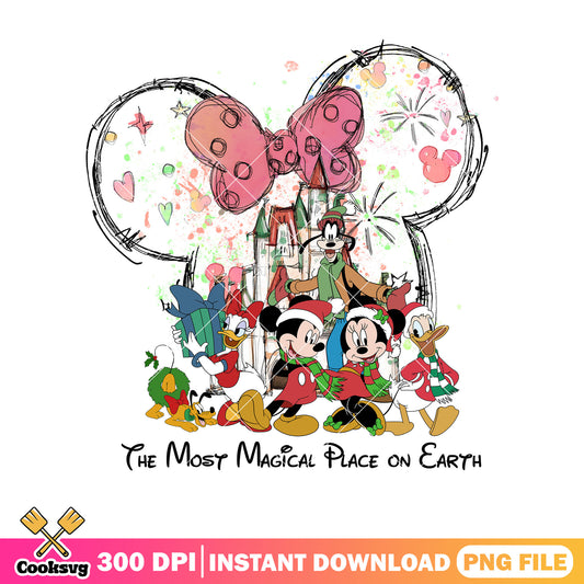 Minnie head christmas magical place png