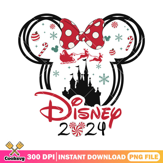 Minnie head disney 2024 christmas png