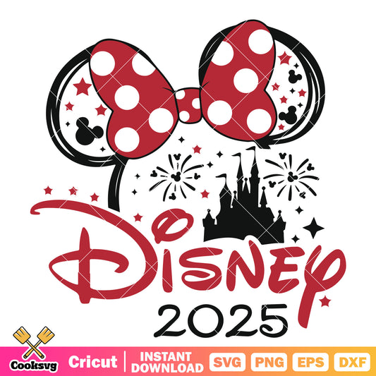 Minnie head disney 2025 svg, minnie head svg, disney mickey​ svg
