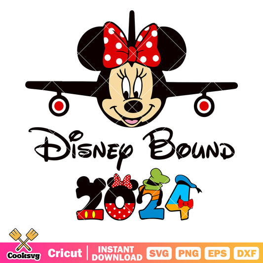 Minnie head disney bound 2024 svg, disney bound​ svg, mickey mouse head svg