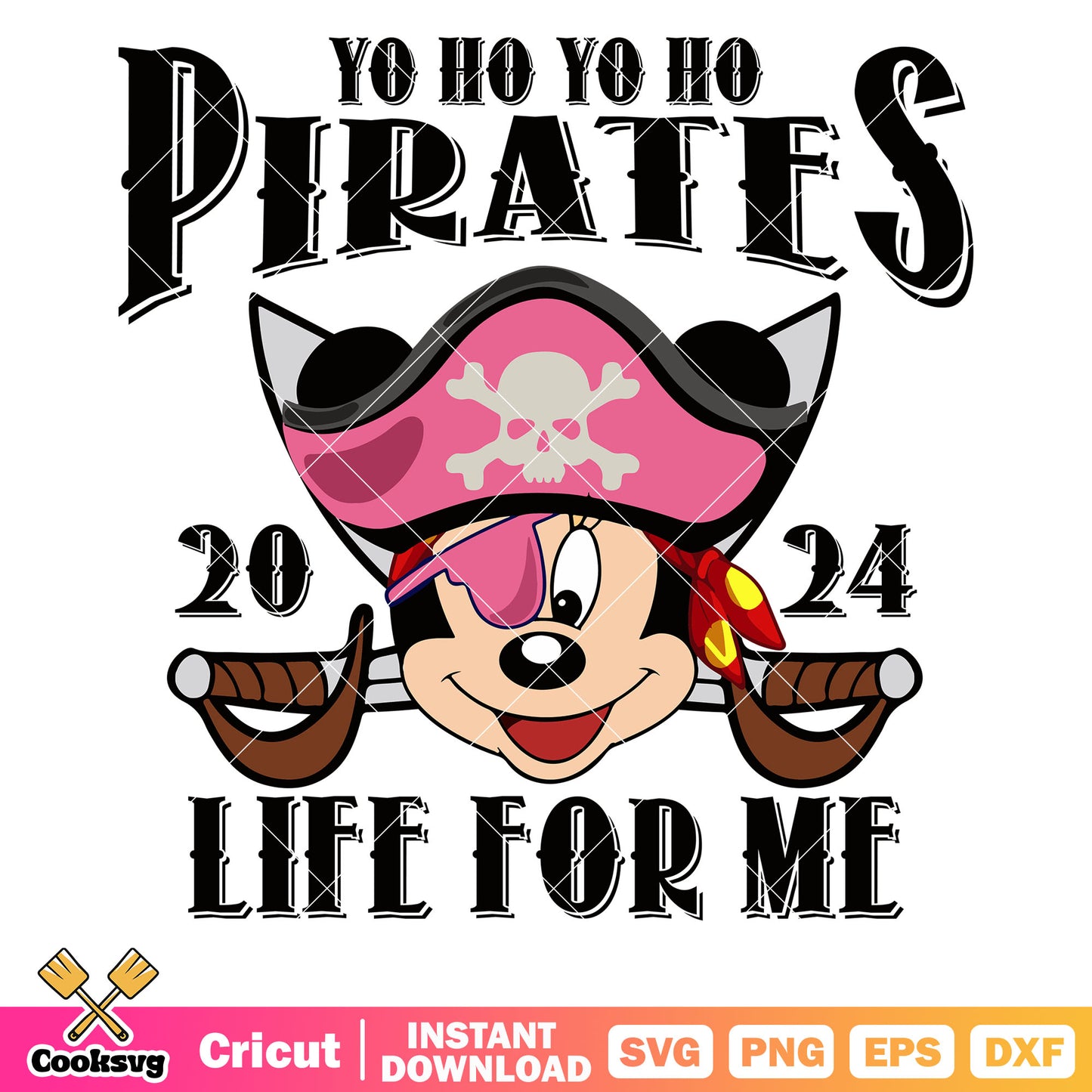 Minnie head disney pirate 2024 svg, minnie head svg, disney pirates​ svg