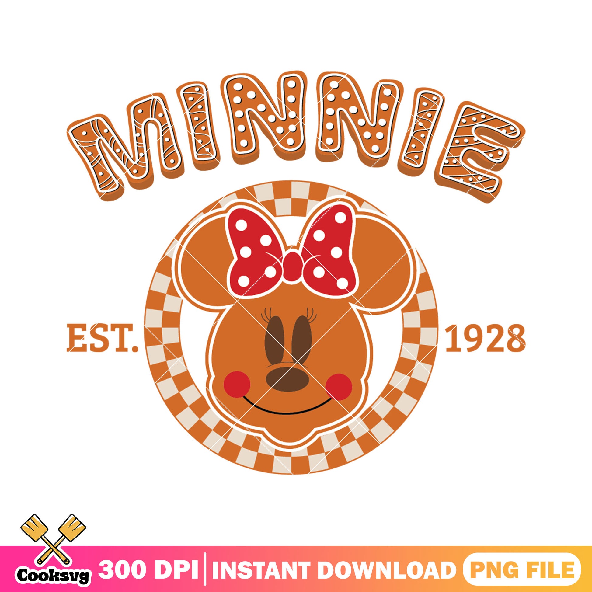 Minnie gingerbread head est 1928 png