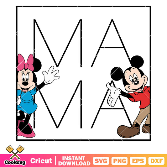 Minnie mickey disney mouse mama svg, disney mom svg, minnie mouse svg