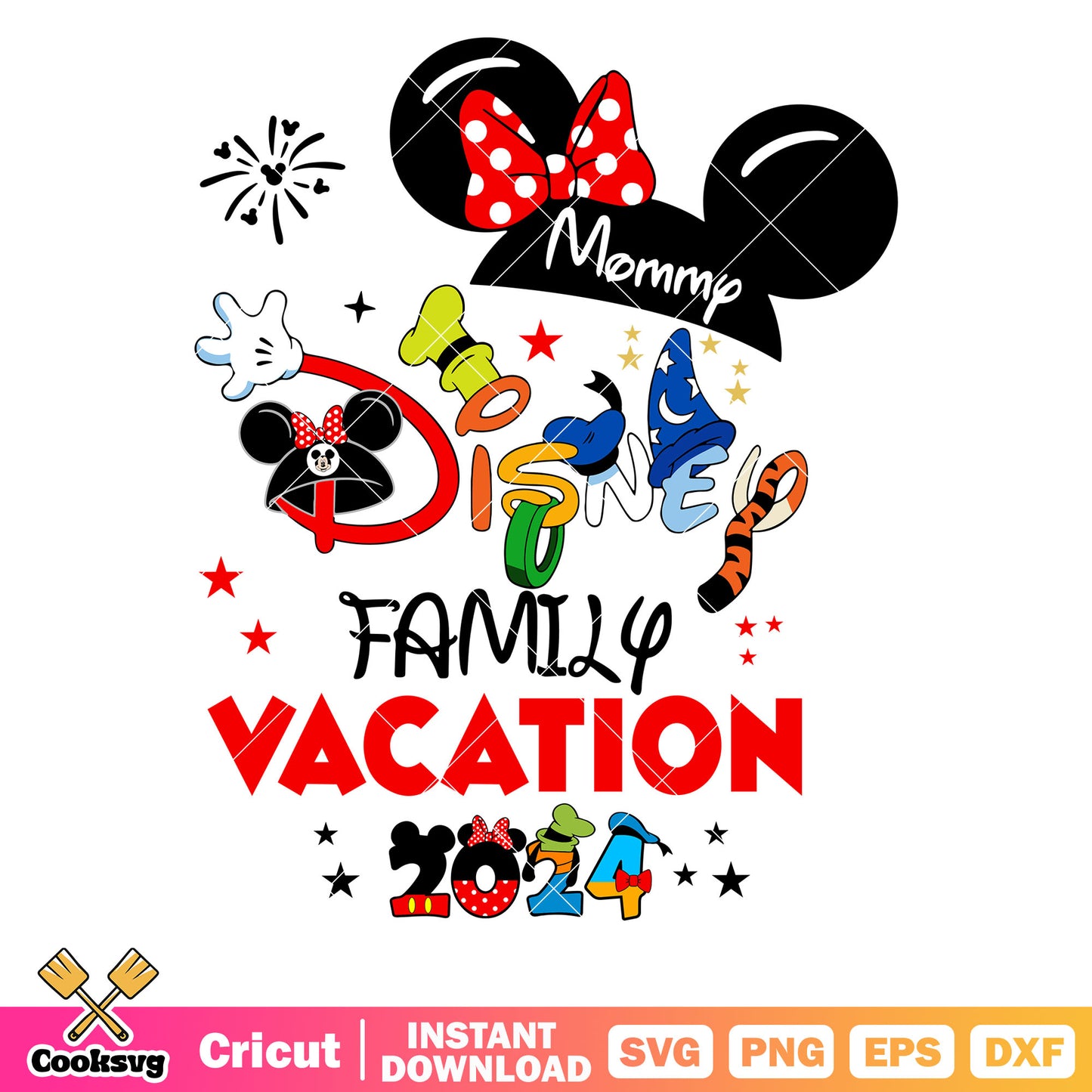 Minnie mommy disney family vacation 2024 svg, minnie mom svg, disney family vacation svg