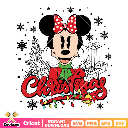 Minnie mouse christmas ornaments svg