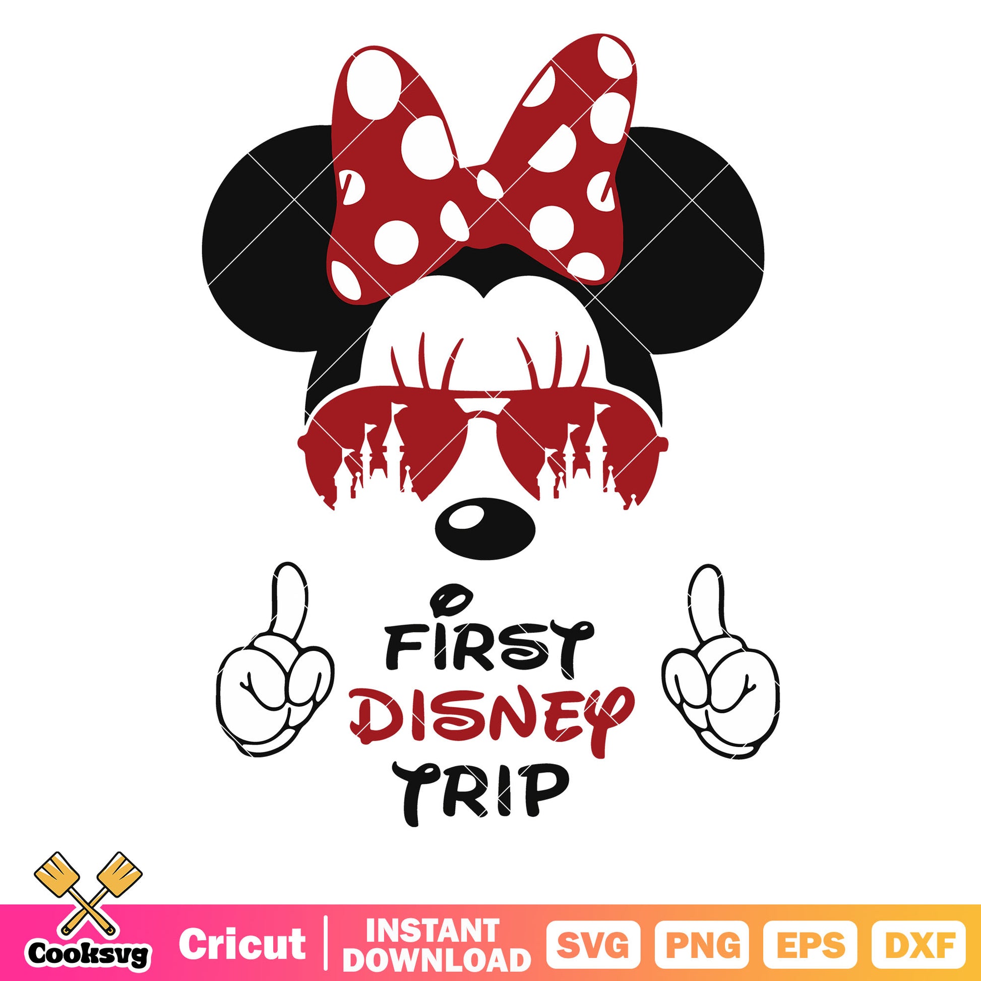 Minnie mouse first disney trip svg, first disney trip​ svg