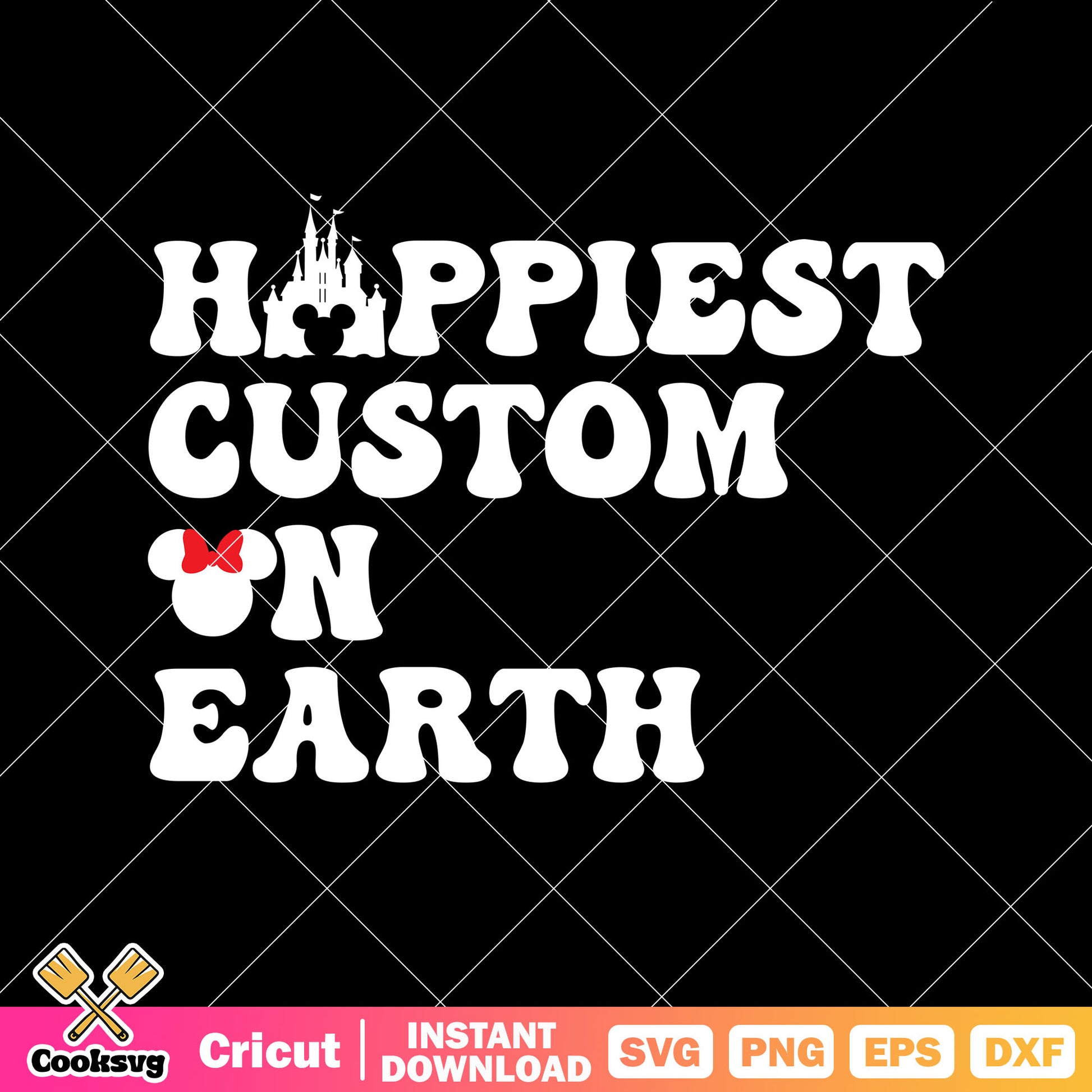 Minnie mouse happiest custom on earth svg, mickey castle svg, disney mickey svg