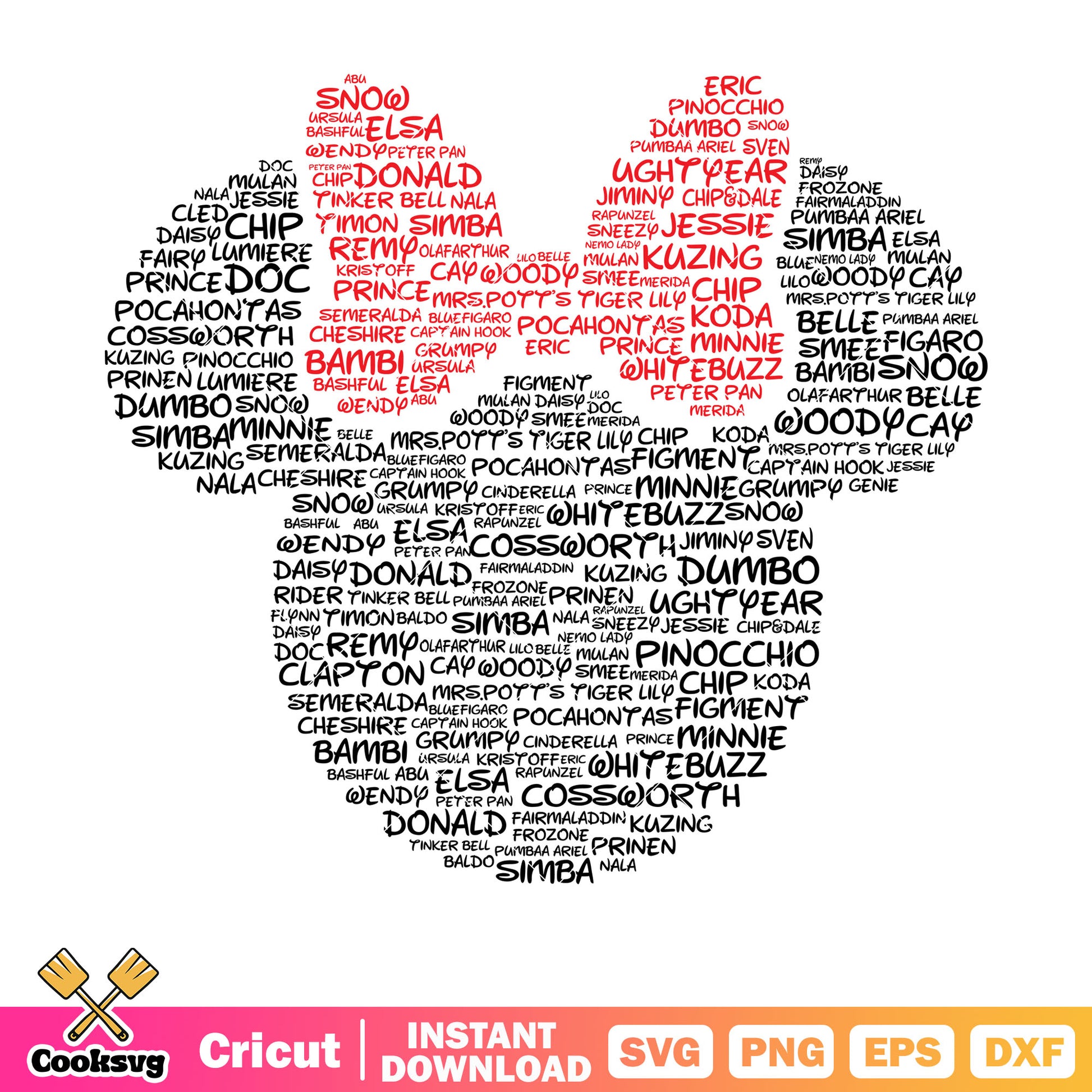 Minnie mouse head and text svg, minnie mouse svg, minnie head svg