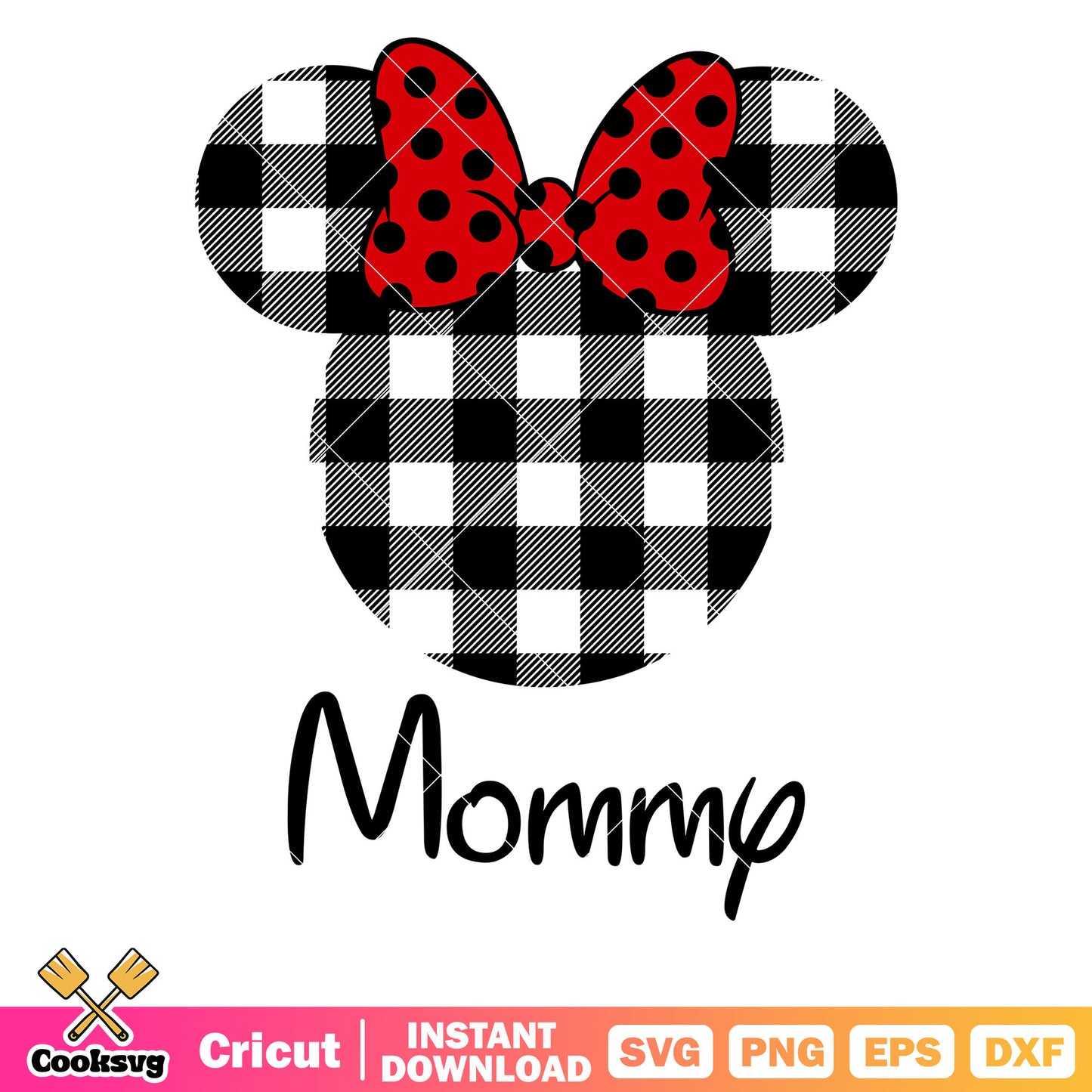 Minnie mouse head costume mommy svg, minnie mouse head svg