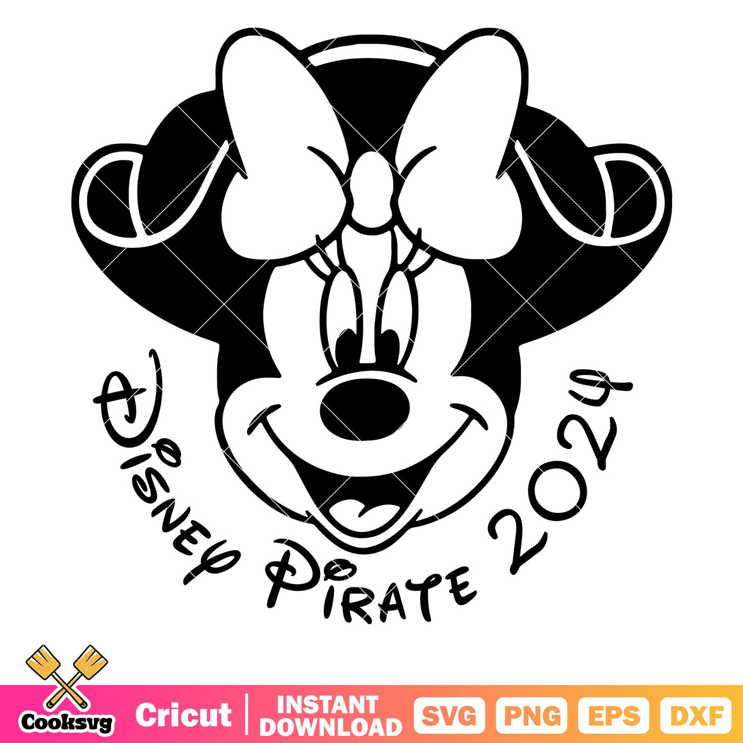 Minnie mouse head disney pirate 2024 svg, mickey head svg, disney pirates​ svg