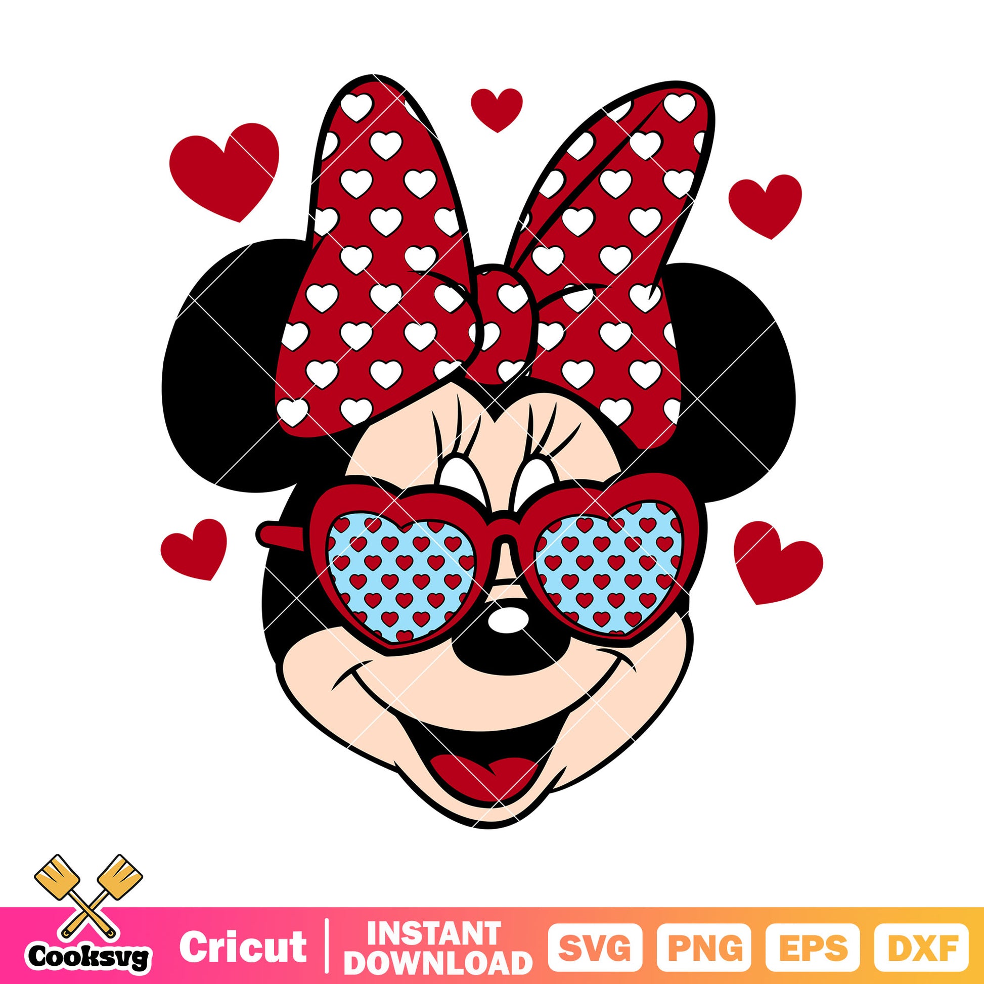 Minnie mouse head disney valentine svg, minnie mouse valentine svg