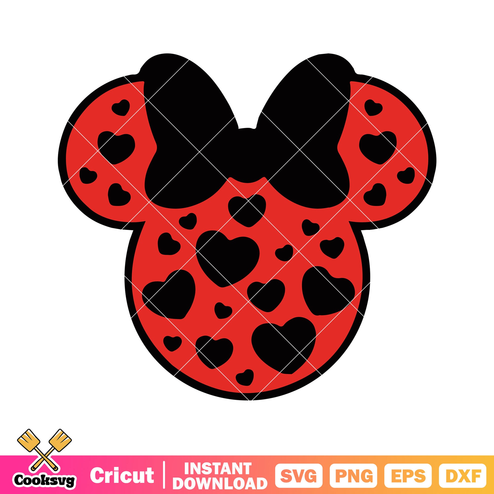 Minnie mouse head love svg valentine, minnie valentine svg