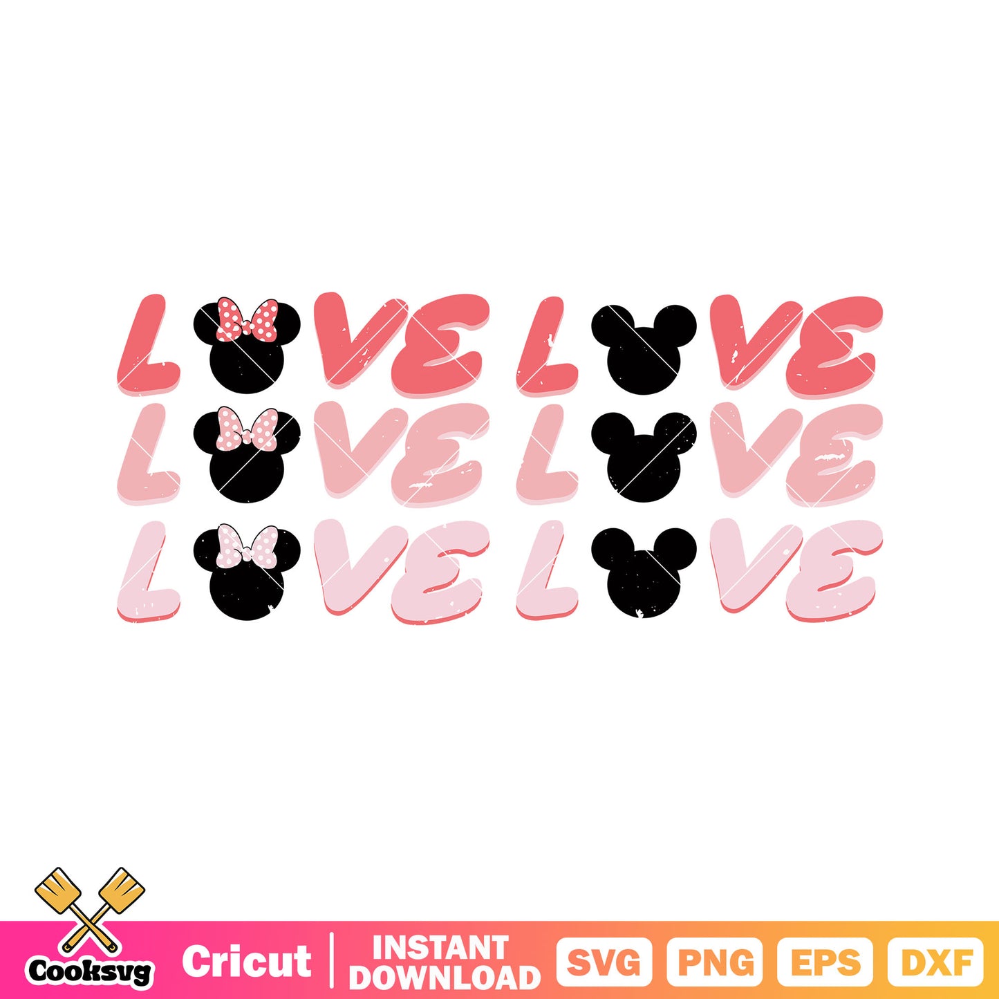 Minnie mouse head love valentine svg, minnie valentine svg