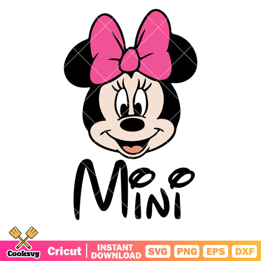 Minnie mouse head mini svg, minnie mouse head svg, minnie disney svg