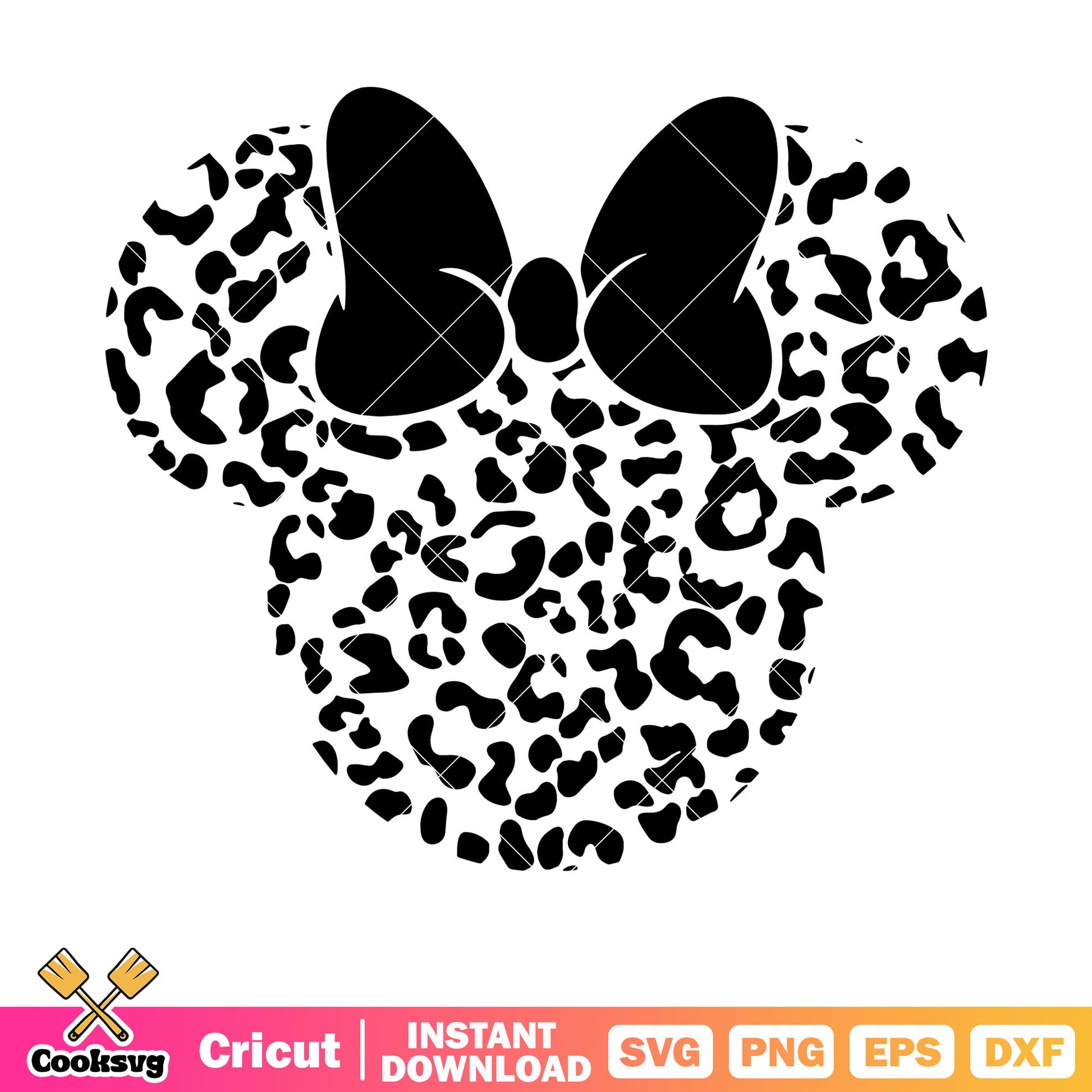 Minnie mouse head silhouette svg, minnie mouse silhouette​ svg