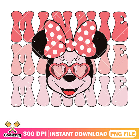 Minnie mouse head valentine vibes png, mickey valentine png