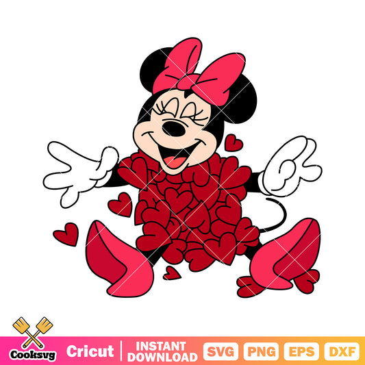 Minnie mouse love valentine disney svg, mickey mouse valentine svg