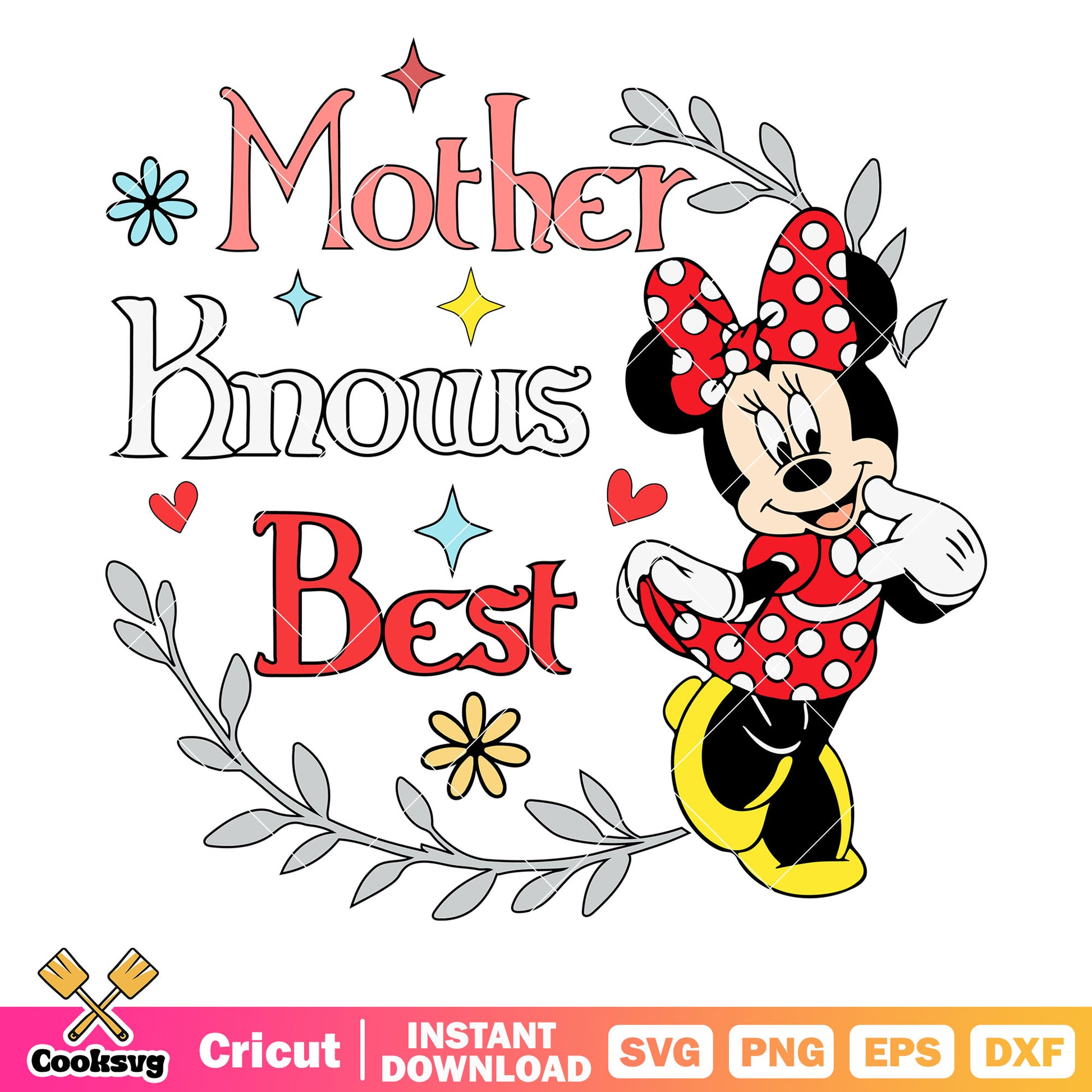 Minnie mouse mother knows best svg, minnie mom svg, disney minnie svg