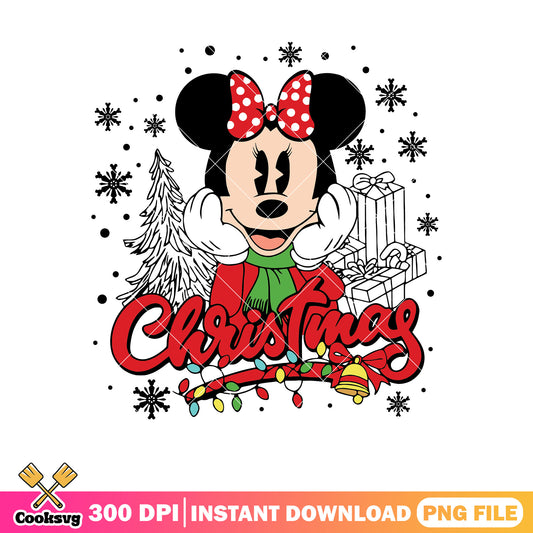 Minnie mouse santa christmas png, minnie mouse in christmas​ png