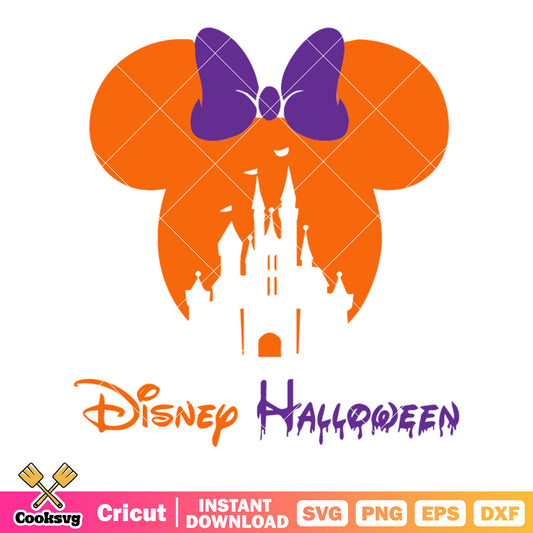 Minnie mouse svg, purple bow tie svg, disney halloween svg