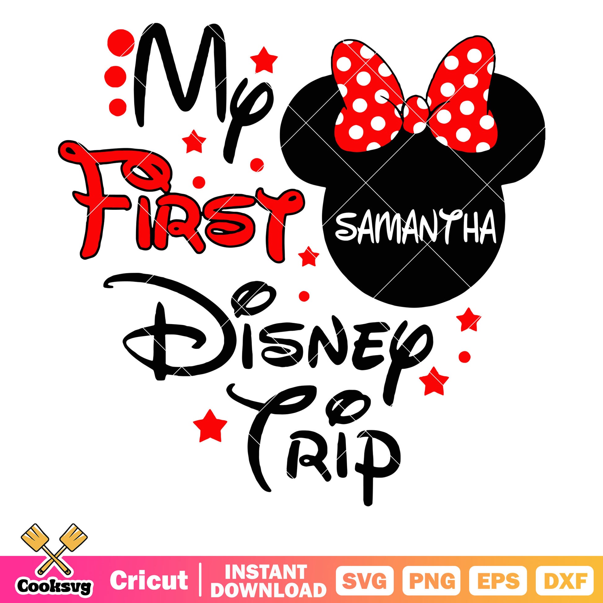 Minnie my first disney trip samantha svg, my first disney trip svg