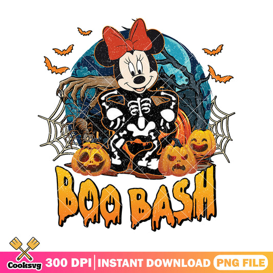 Minnie skeleton night png, minnie cute png, happy halloween png