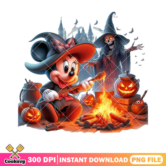 Minnie the skeleton witch​ png, Spooky castle ​png, jack o lantern png