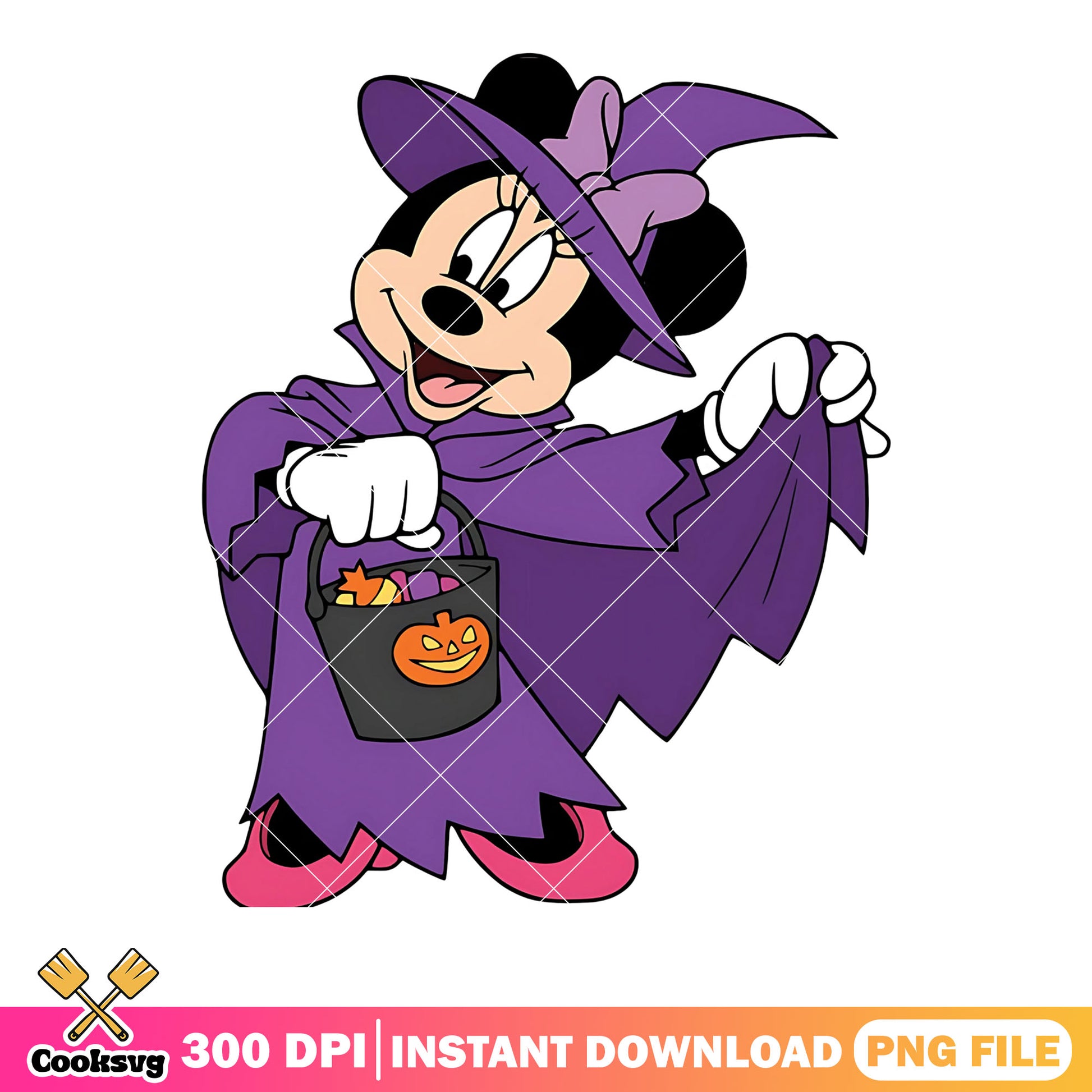 Minnie the witch png, jack o lantern png, disney halloween png