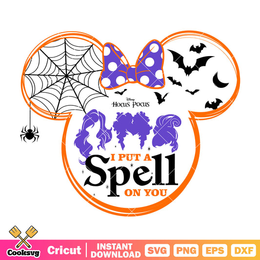 Minnie witch spell svg, hocus pocus svg, minnie witch svg