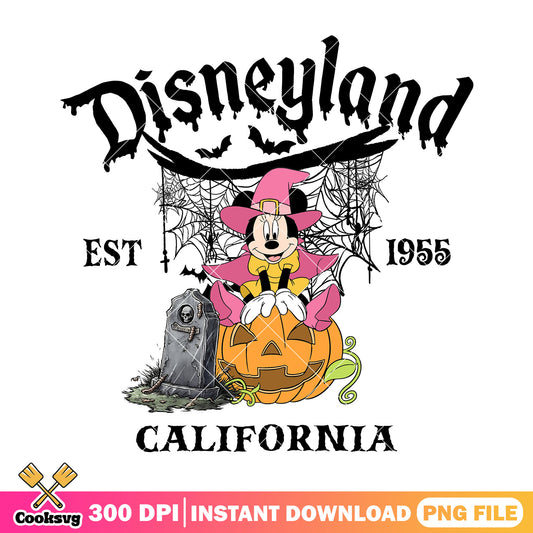 Minnie with witch costume png, halloween drawing png, disney art png
