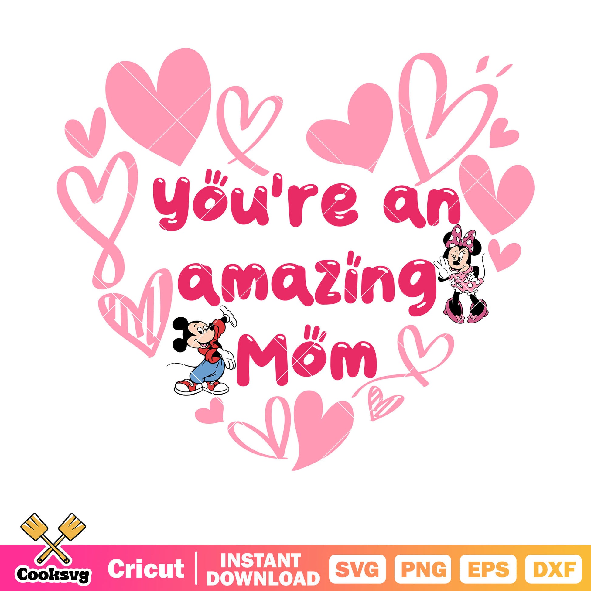 Minnie youre an amazing mom svg, disney mom svg, disney mother day svg