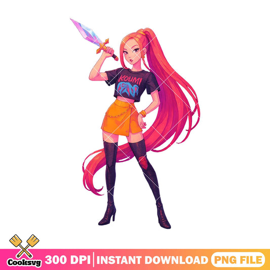 Mira battle pose png, mira huntrix png, huntrix band png