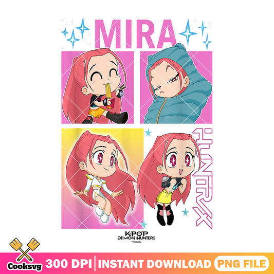 Mira chibi sweetie png, kpop mira png, kpop demon hunters png